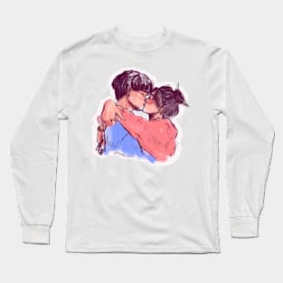 Cute Couple Kiss Long Sleeve T-Shirt